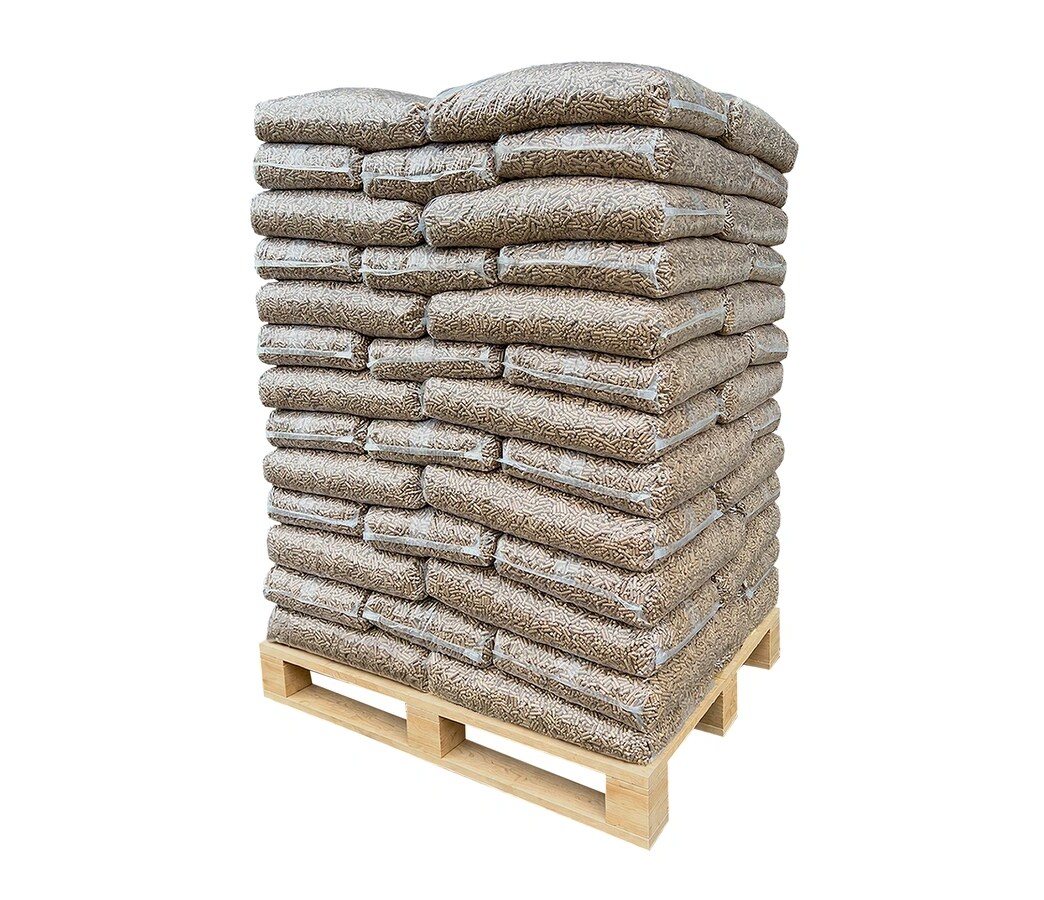 PINI Hartholz Pellets 6 mm 100% Eiche 975 kg Palette ENPlus A1 used pellets for sale — photo 2