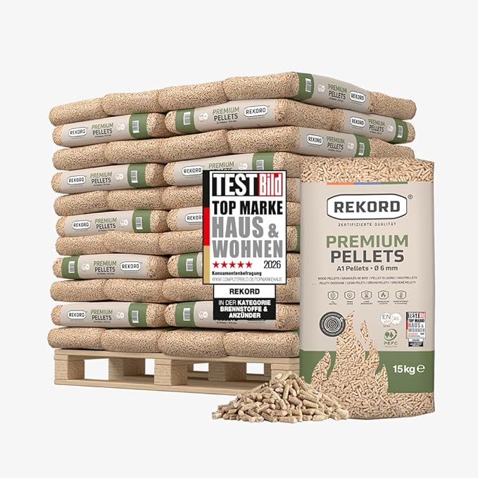  Rekord Pellets 6MM ENPlus A1 – Palette (66 bags) 990kg for sale